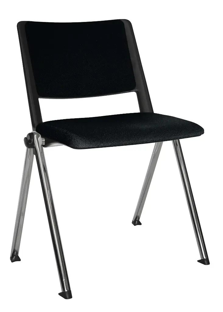SILLA REVOLUTION ASIENTO Y RESPALDO TAPIZADO ESTRUCTURA CROMADA POLIPROPILENO EXPUESTO