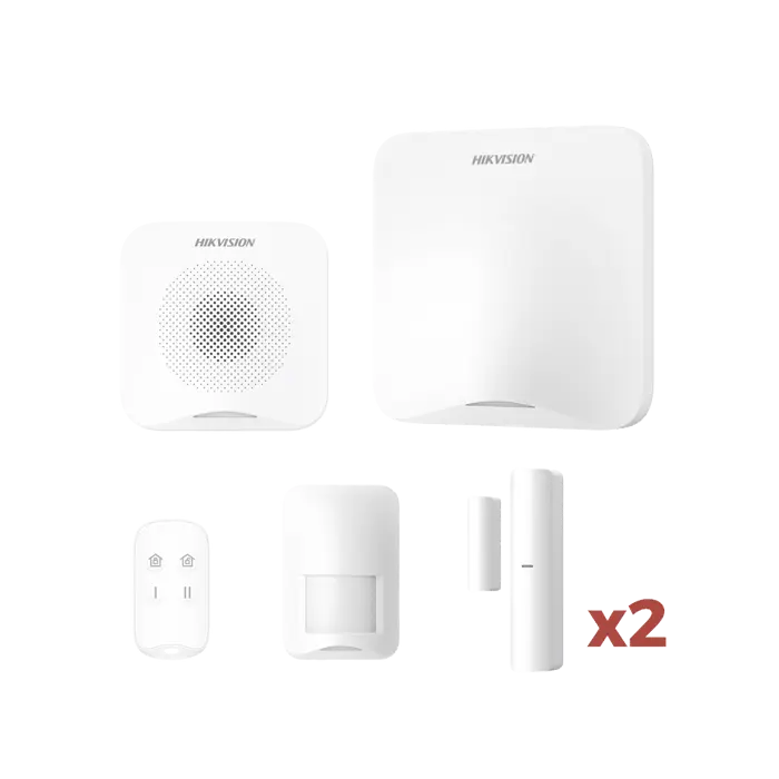 [AXHOME-KIT-WIFI] (AX HOME) KIT de Alarma AX HOME / Incluye: 1 Hub con batería de respaldo / 1 Llavero / 1 PIR / 2 Contactos Magnéticos / 1 Sirena / Wi-Fi / Compatible con Hik-Connect P2P y Hik-Partner PRO