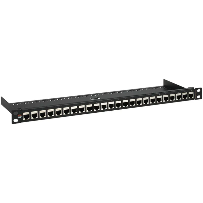 [AC-PP2-BLK] Patchpanel AC-PP2-BLK 24 puertos - 2/3U - Con coples RJ45 Blindados