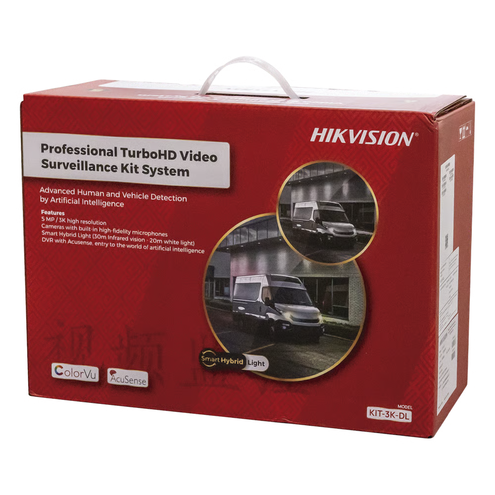 Kit de Videovigilancia Hikvision TurboHD 3K con DVR de 4 Canales y 4 Cámara